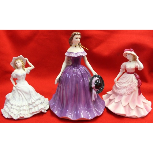 327 - A collection of Six various ceramic lady figurines, include Royal Doulton 