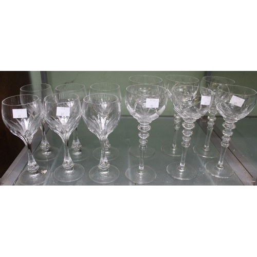 444 - A selection of twelve cut glass glasses