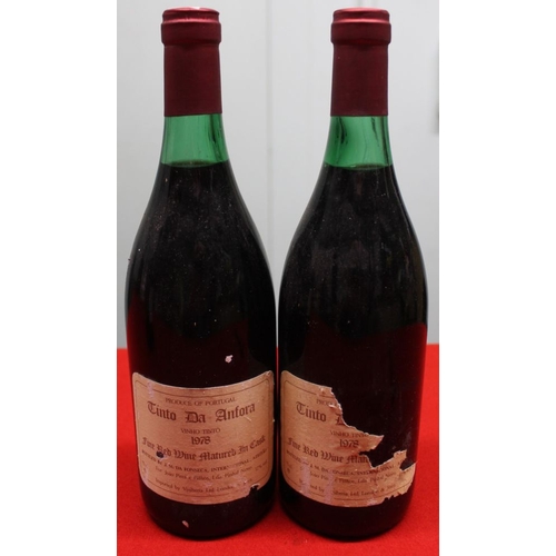 57 - A mix of Portuguese wines to include:
 Tinto da Anfora, 1978, red wine matured in cask, 2 bottles
 F... 