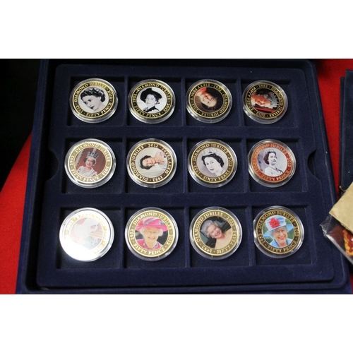 630 - A quantity of coins, includes commemorative crowns and coin sets