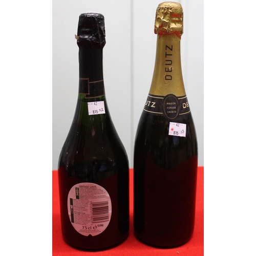 77 - Deutz Champagne, 1 bottle
 Cava Sparkling, 1 bottle
 (2 bottles total in lot)