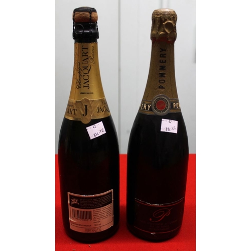 78 - Pommery Brut Royal Champagne, 1 bottle
 Jacquart Champagne, 1 bottle
 (2 bottles total in lot)