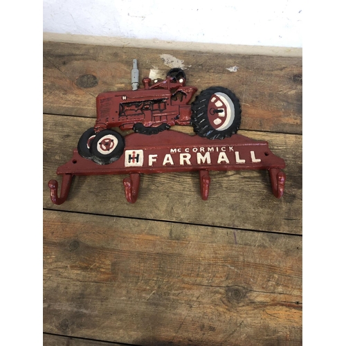 20 - Cast iron tractor coat rack