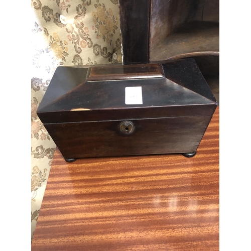 36 - Victorian mahogany tea caddy