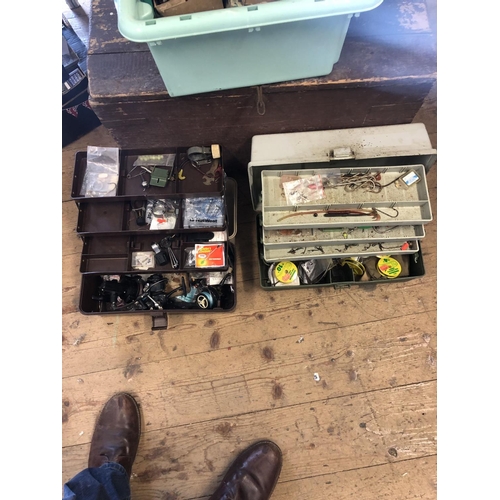 51 - Fishing tackle and 3 reels