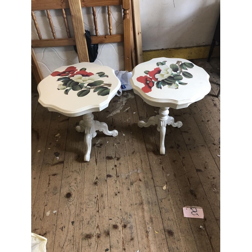 7 - Pair of painted wine tables