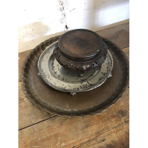 9 - Oriental wooden stand and trays