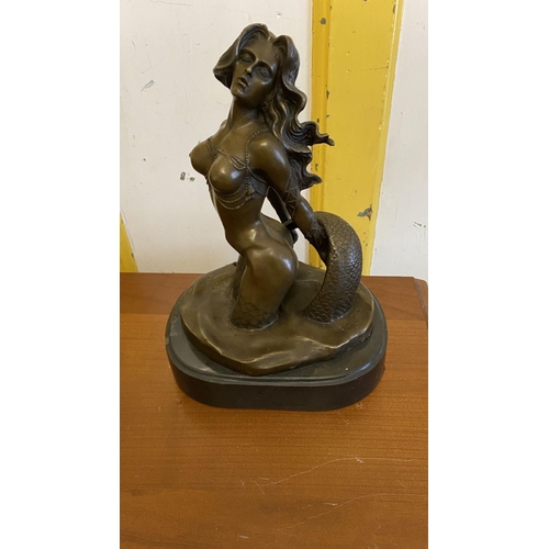 38 - Bronze study of a mermaid