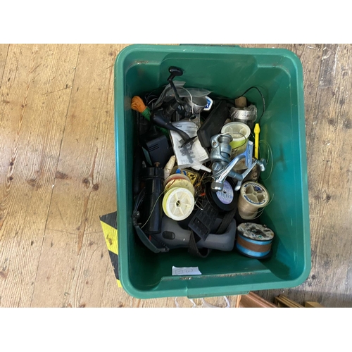 108 - Box fishing reels etc