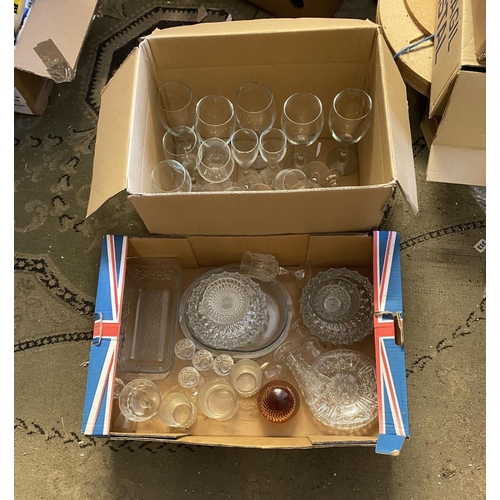 27 - 2 boxes glassware