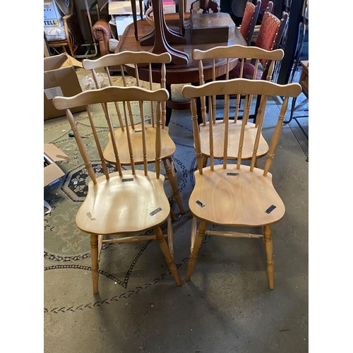 79 - 4 beech kitchen chairs