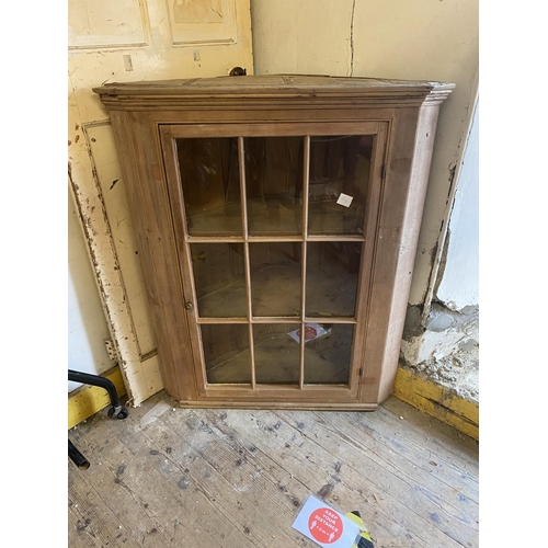 111 - Georgian pine corner cabinet