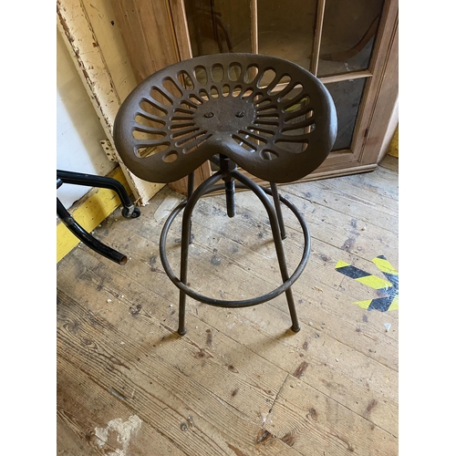 113 - Iron industrial stool