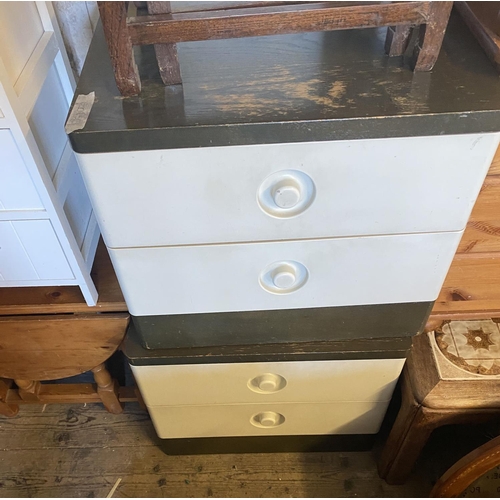 22 - Pair of retro bedside chests