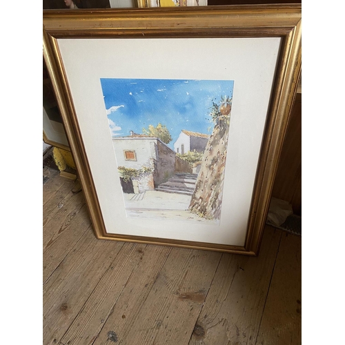 2 - Italian watercolour signed Pippo Foti