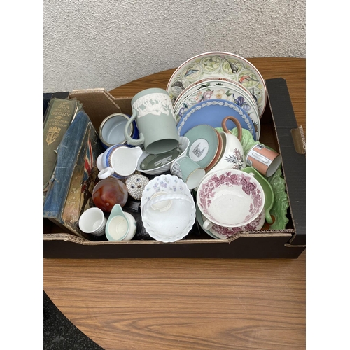 50 - Box china plates etc