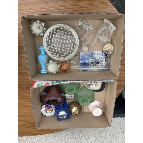 53 - 2 boxes glass & china etc