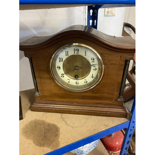 26 - Edwardian mahogany mantle clock