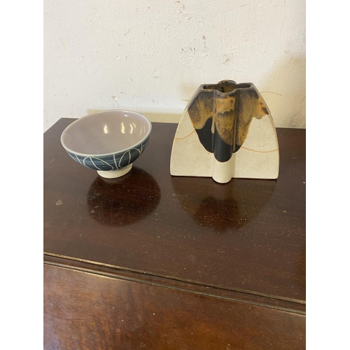 29 - 2 studio pottery vases