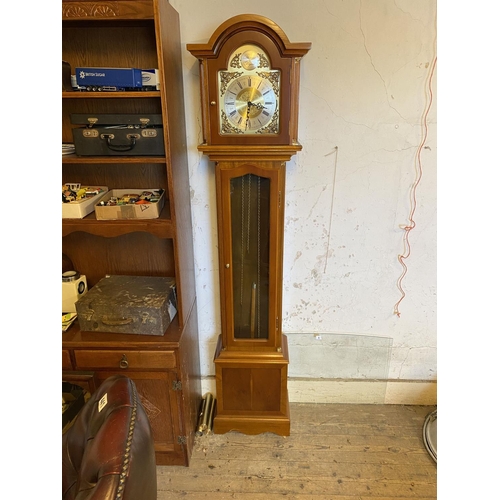 Yew wood grandfather clock