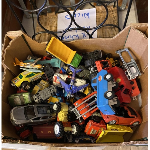 397 - Box vintage toy vehicles