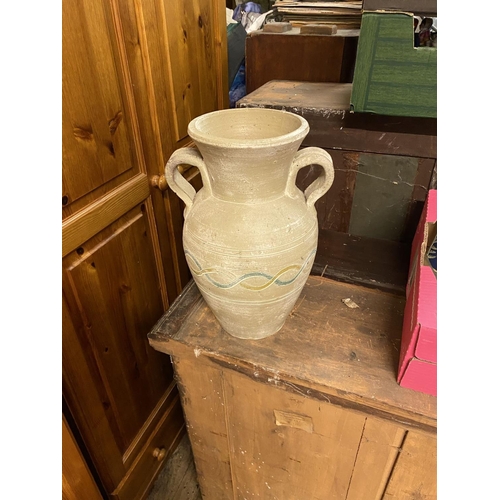 469 - 2 handled pottery vase