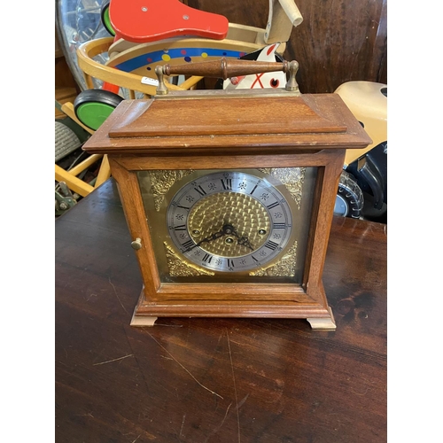 831 - Mahogany mantle clock