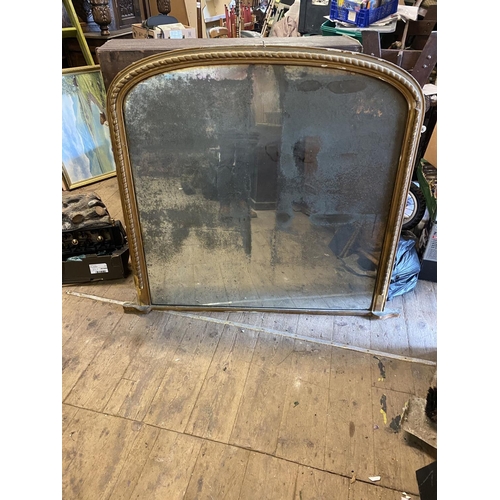 838 - Large Victorian gilt overmantle