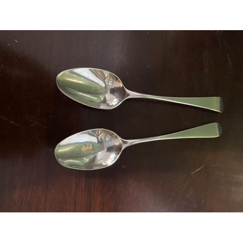 610 - 2 silver georgian  hallmarked teaspoons