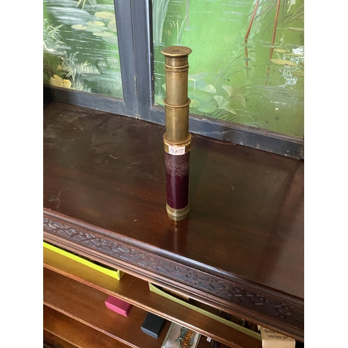 616 - Small brass telescope