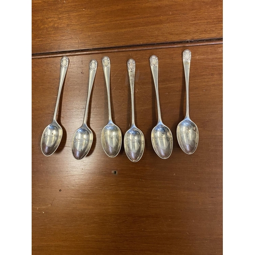 707 - Set of 6 hallmarked silver teaspoons