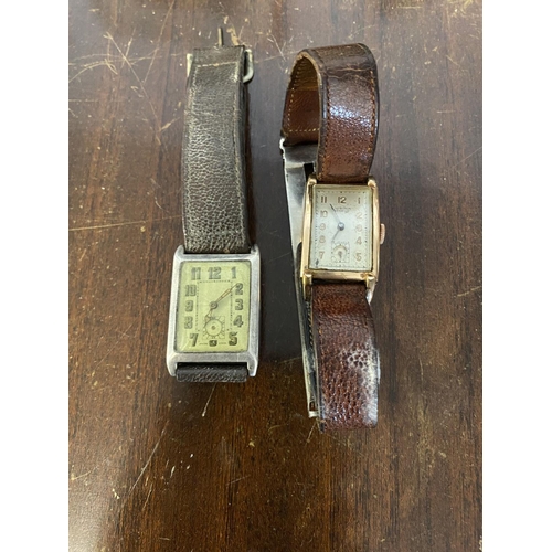 718 - 2 rectangular mens watches