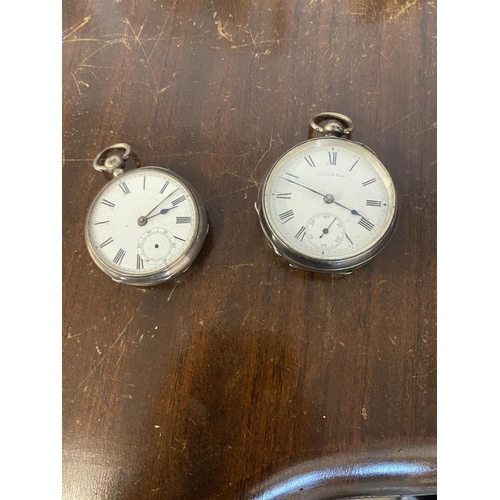 719 - 2 silver pocket watches-Both Walthams(American watch company)