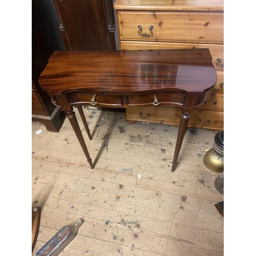 217 - Mahogany 2 drawer hall table