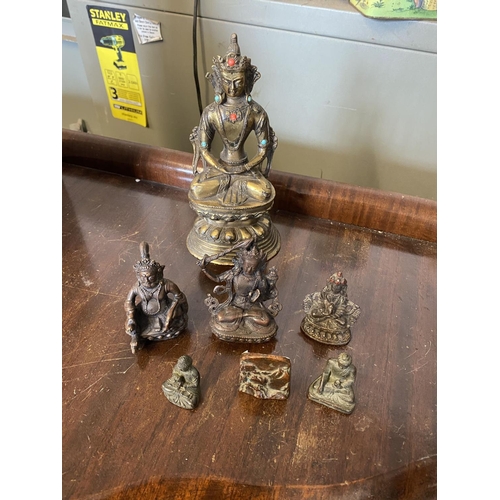 735 - Collection bronze deity's