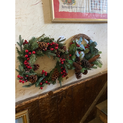 390F - 2 Xmas wreaths