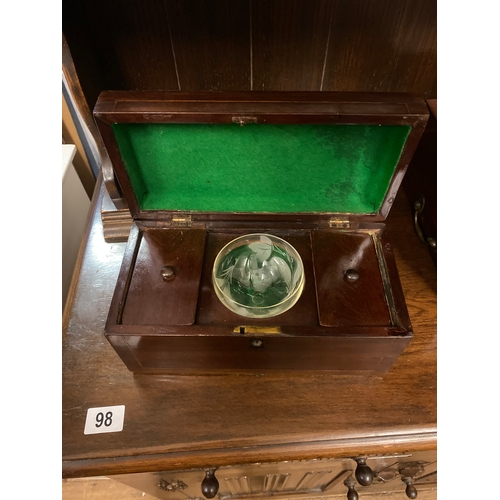 109 - Victorian mahogany teacaddy