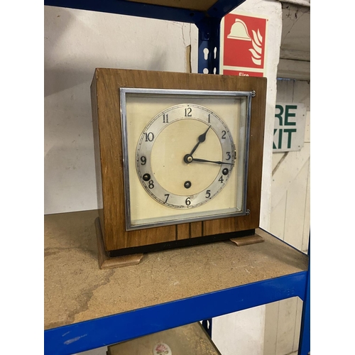 73 - Walnut mantle clock