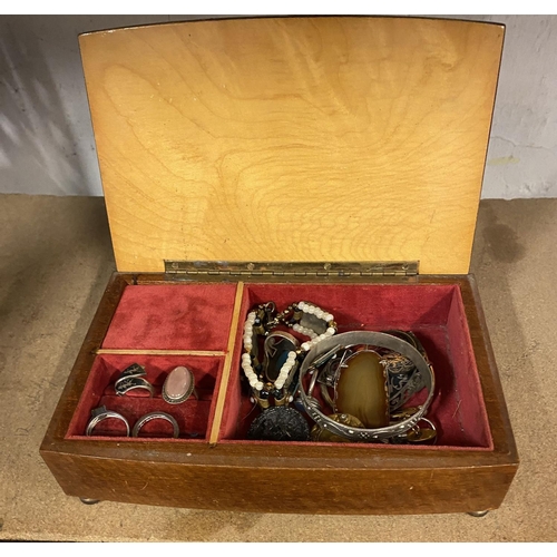 74 - Jewellery box & contents