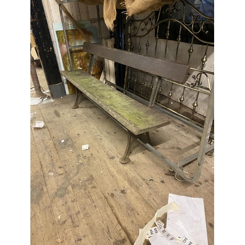 868 - Cast iron railway bench