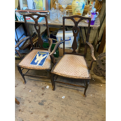 1001 - Pair of carver chairs