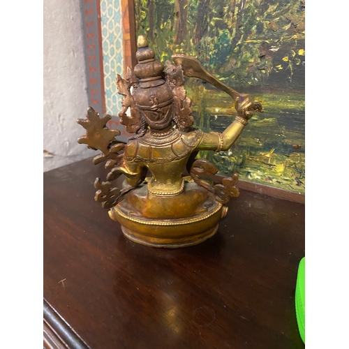 599 - Antique bronze deity