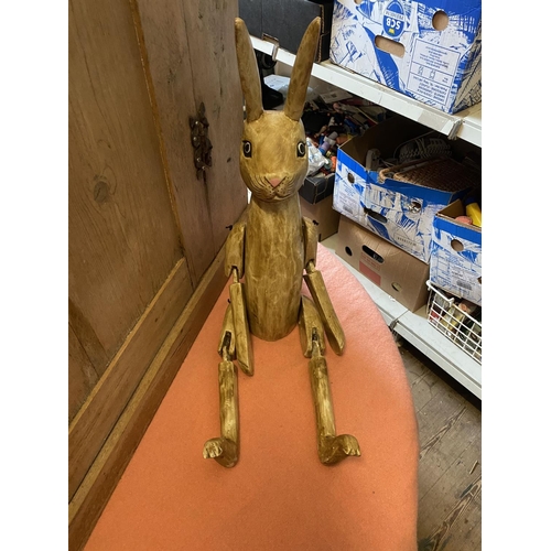 815 - Wooden jointed Rabbit