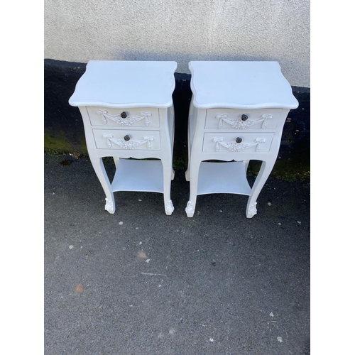 846 - Pair painted bedside tables