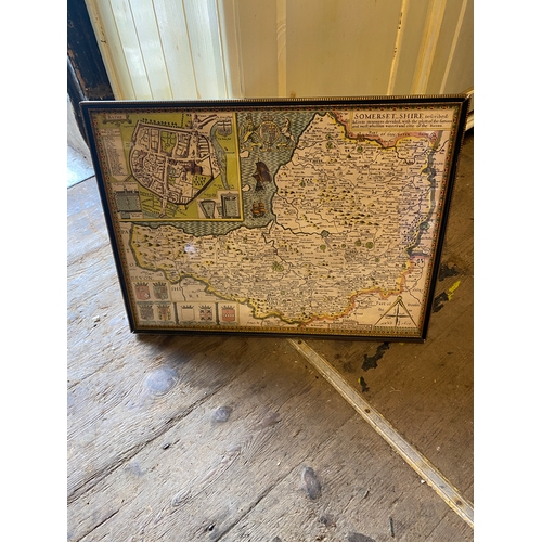 1043 - Antique map of Somerset