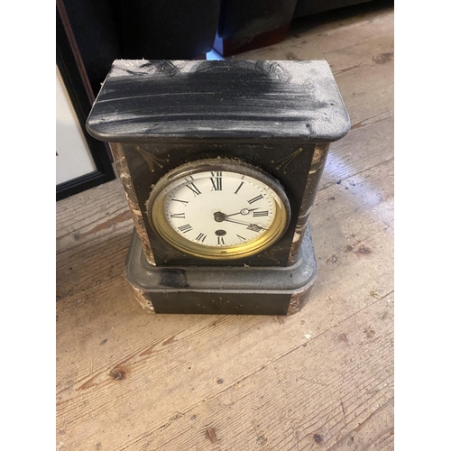 52 - Slate mantle clock