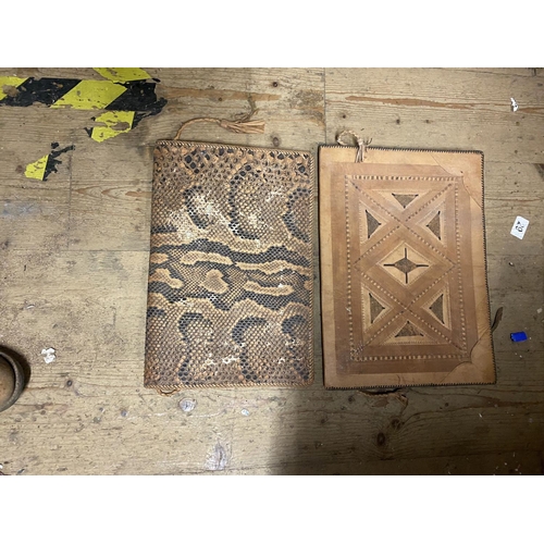 130 - Leather & snake skin folders