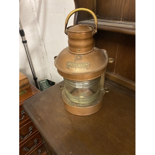 164 - Copper ships lamp