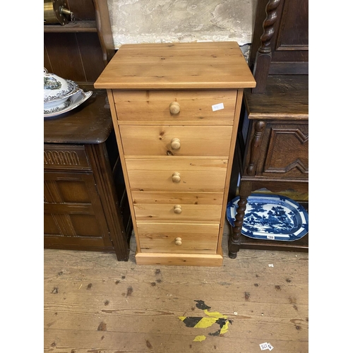 171 - Solid pine chest of 5 drawers