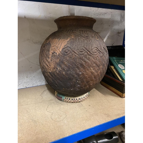 24 - Nigerian clay vase